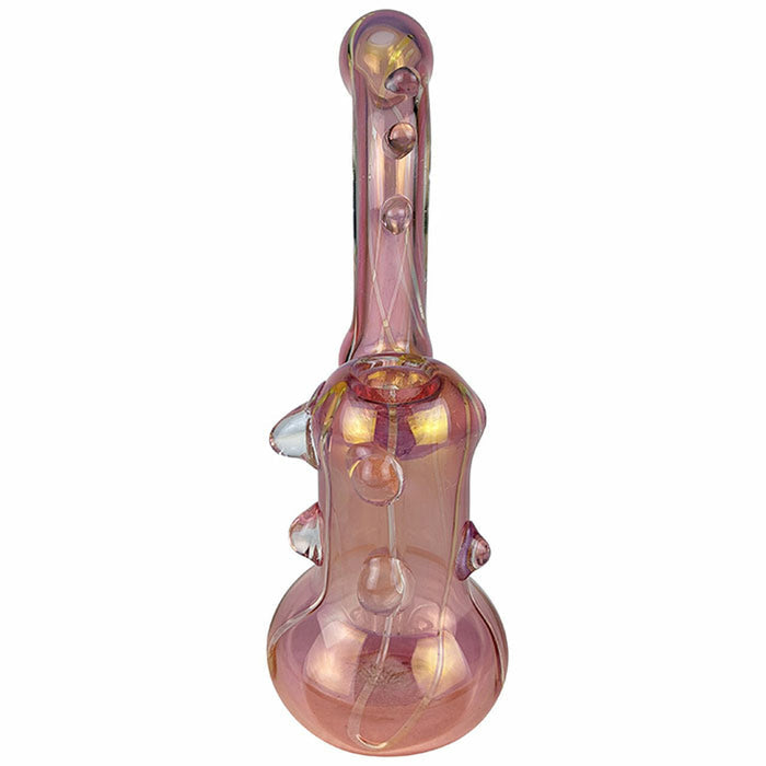 8” Gold Fumed Bubbler WorldofBongs