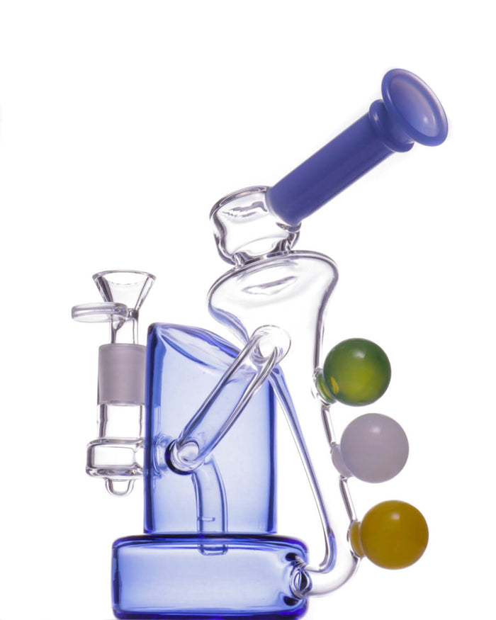 8" Triple Ball Horn Bong Rig w/ Banger WorldofBongs