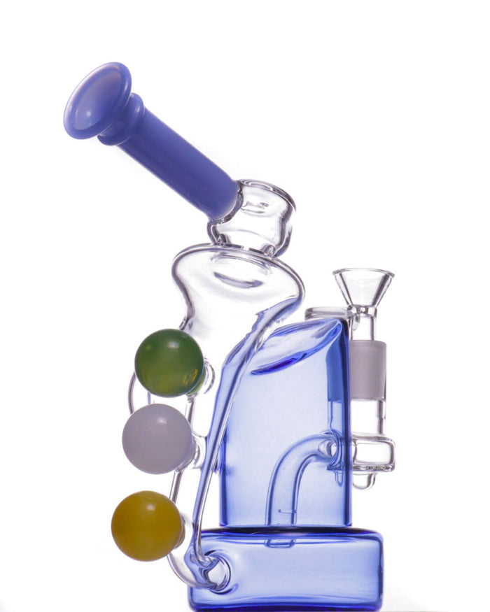 8" Triple Ball Horn Bong Rig w/ Banger WorldofBongs