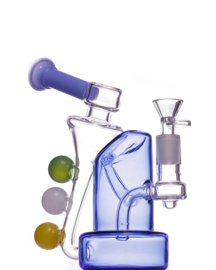 8" Triple Ball Horn Bong Rig w/ Banger WorldofBongs