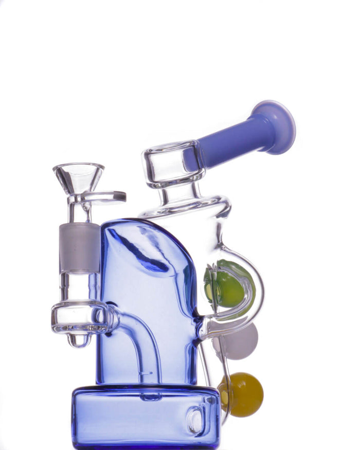 8" Triple Ball Horn Bong Rig w/ Banger WorldofBongs