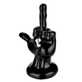 8.5“ of One-Fingered Salute Ceramic Water Pipe WorldofBongs