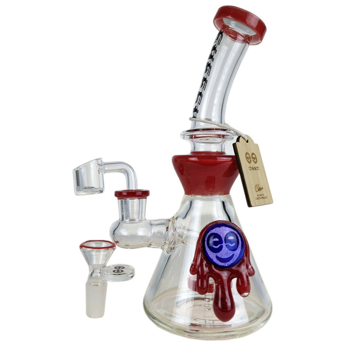 9” Cheech Glass Pendant Hanger Banger Perc Water Pipe w/ Bowl&Banger Cheech Glass