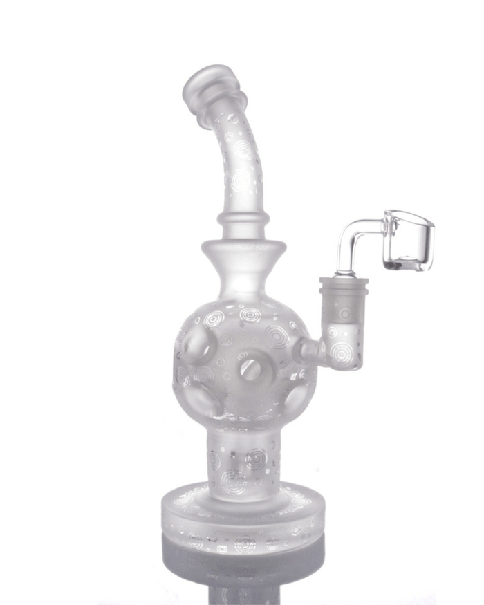 9" Frosted Virus Fabb Egg Rig w/ Bowl WorldofBongs