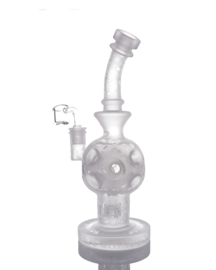 9" Frosted Virus Fabb Egg Rig w/ Bowl WorldofBongs