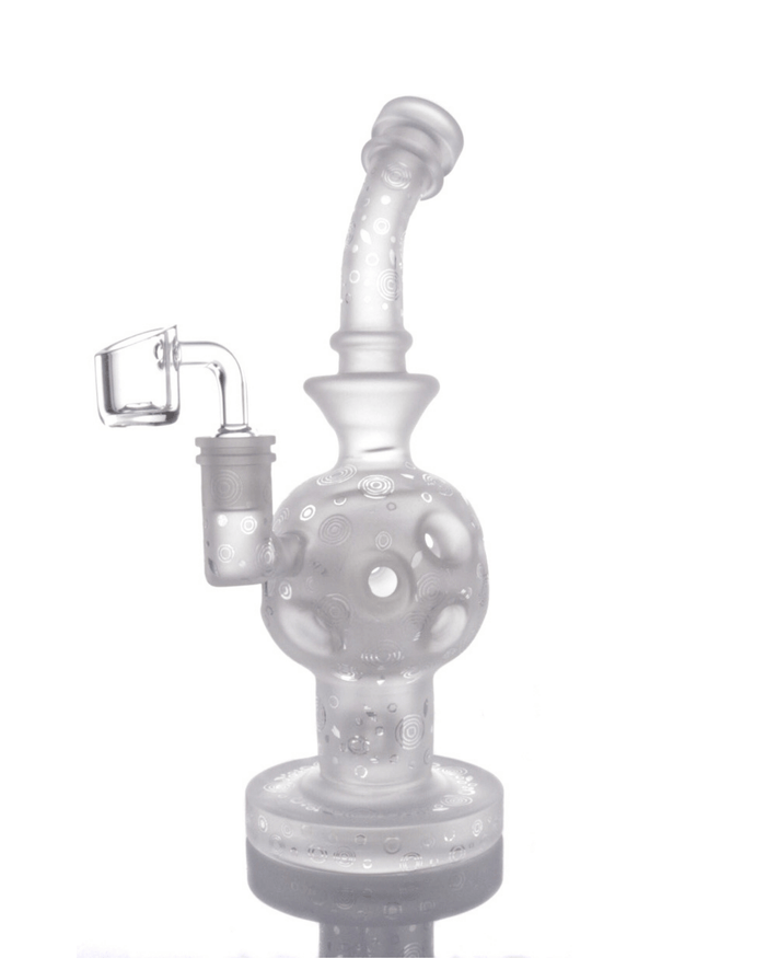 9" Frosted Virus Fabb Egg Rig w/ Bowl WorldofBongs