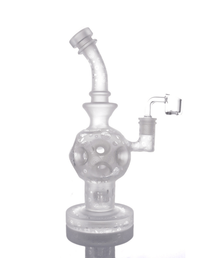 9" Frosted Virus Fabb Egg Rig w/ Bowl WorldofBongs