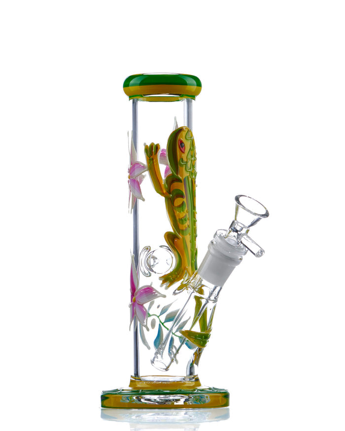 9'' Lizard Bong - Glow in the Dark