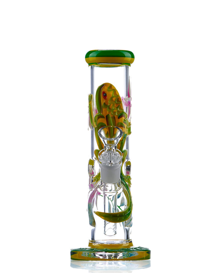 9'' Lizard Bong - Glow in the Dark