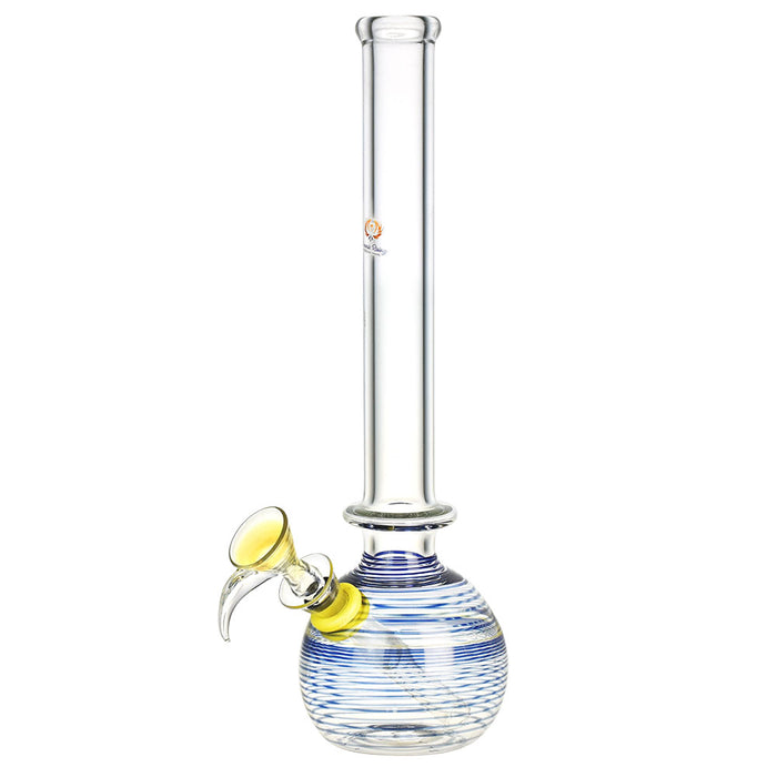 9.5” American Made Worked Round Base Water Pipe Phoenix Rising