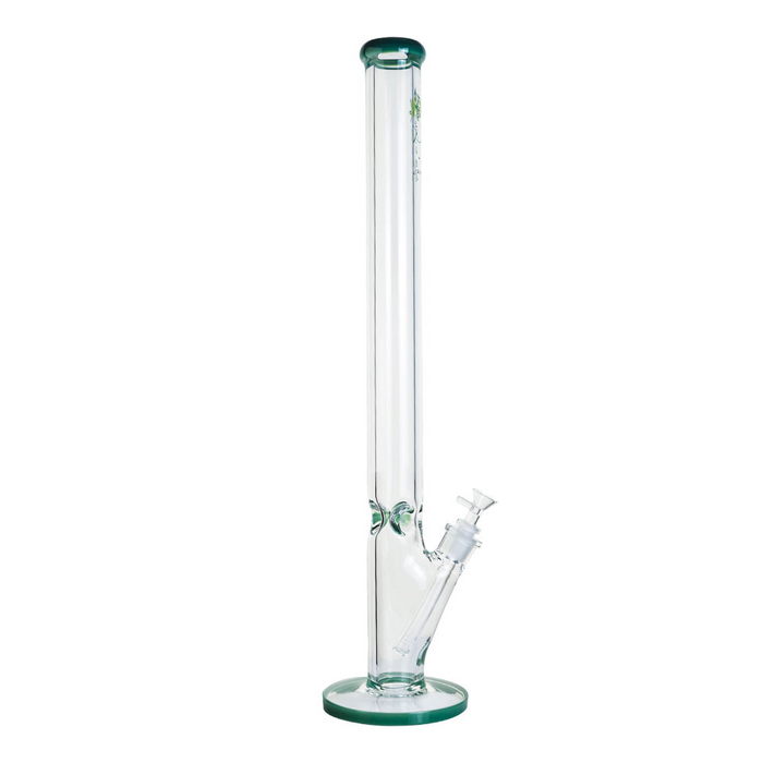 9mm Thick Straight Neck Tube Glass Water Pipe
