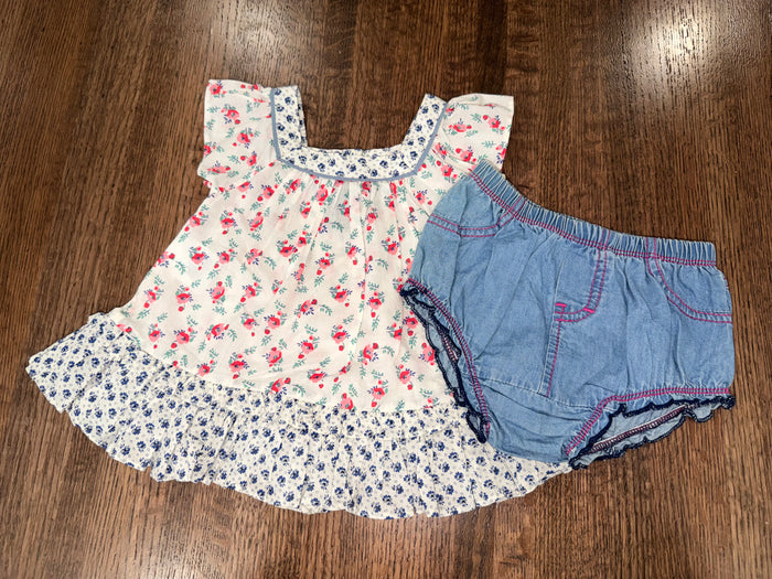 Ralph Lauren Girls 2pc Dress & Bloomers 3-6 Months