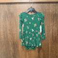 Kyte Baby Mistletoe & Winterberry Twirl Bodysuit Dress 3T GUC