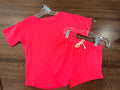 Three Little Tots NWT Girls Boutique Boxy Waffle Knit Shirt & Shorts Set 4T Bright Pink