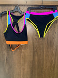 Popvil Color Block Bikini Swim Suit Bathing Suit XL