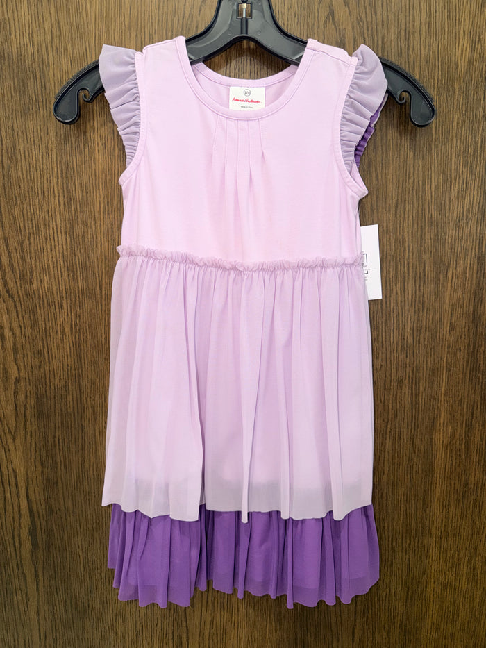 Girls Hanna Andersson Chiffon Flutter Sleeve Dress Size 110 or Size 6