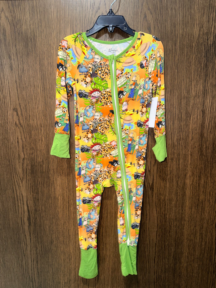 WeiWei Wild Thornberries Bamboo Convertible Zippy Romper Size 2T GUC