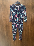 Little Bird Bamboo Whimsical Moon Cauldrons Convertible Zippy Romper Size 2T GUC