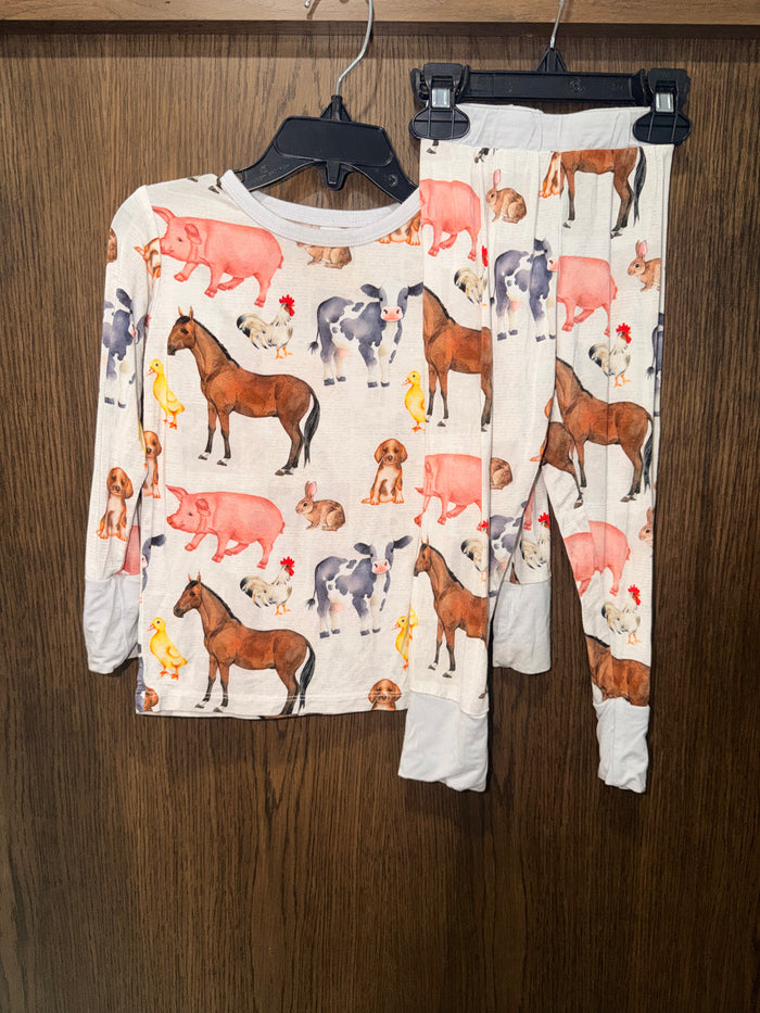 Snuggle Bums Farm Bamboo 2pc Pajamas 3T GUC