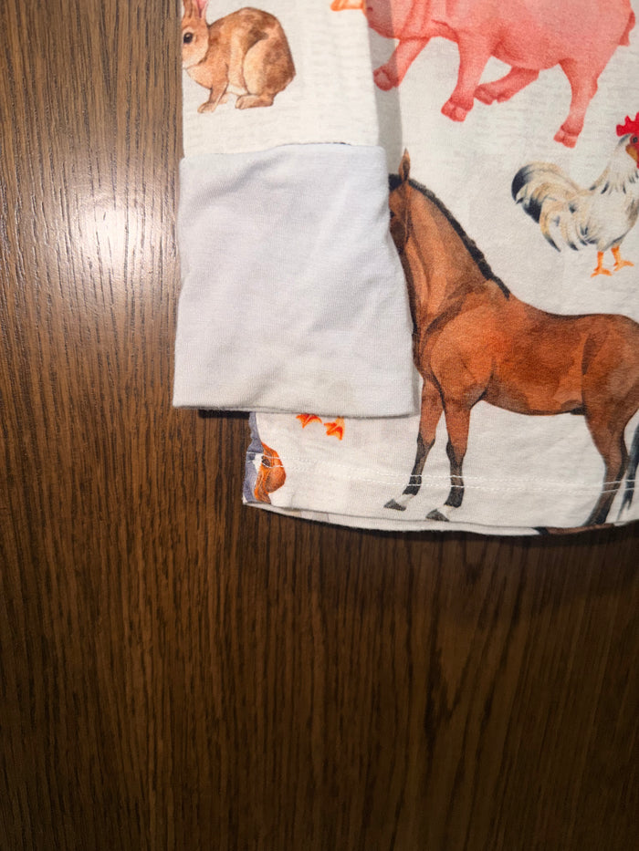 Snuggle Bums Farm Bamboo 2pc Pajamas 3T GUC