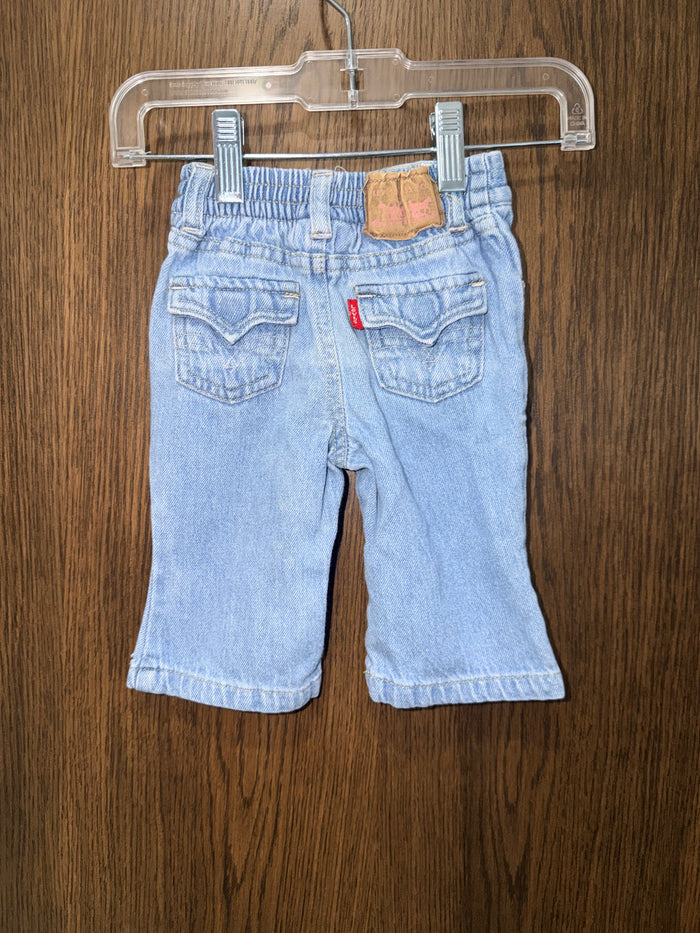 Levi’s 90’s Vintage Light Wash Red Tab Baby Girls Jeans 0-6mos