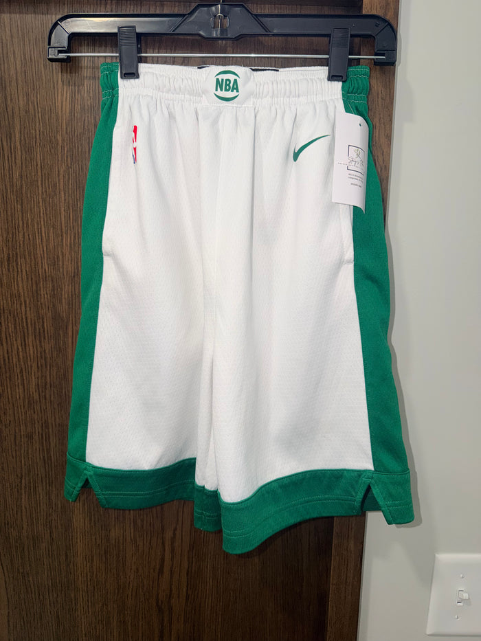 Nike Boston Celtics White 2020/21 City Edition Swingman Shorts YL Youth Large 12 14 Like New