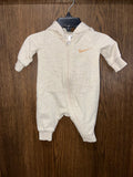Nike Baby Oatmeal Hooded Coverall Onesie Newborn New Condition