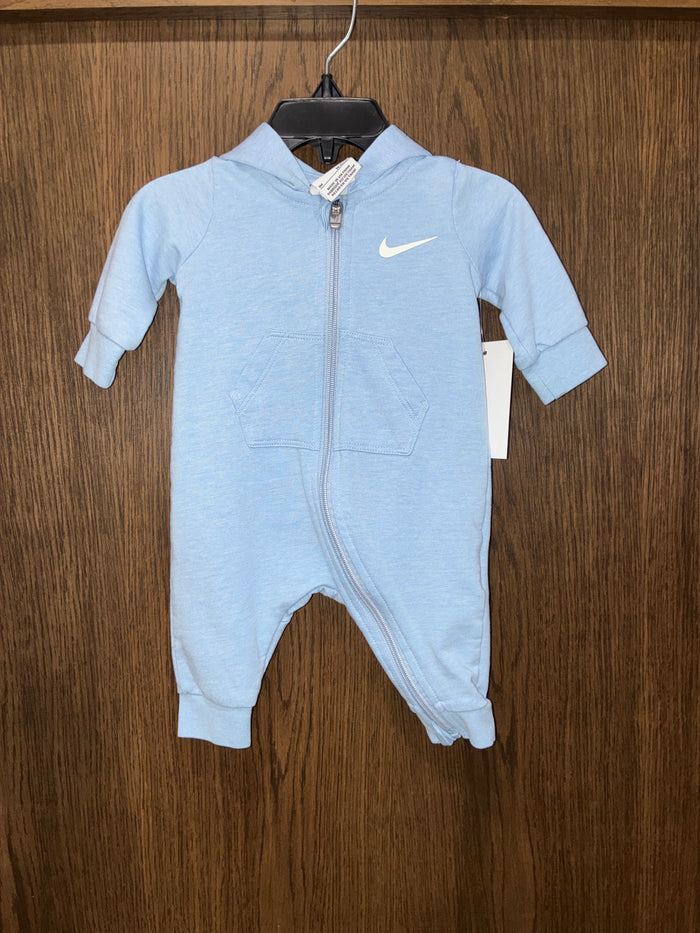 Nike Baby Light Blue Hooded Coverall Onesie 3mos 3 Months New Condition
