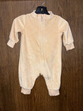 Nike Baby Velour Oatmeal Cozy AOP Monogram Coveralls 3mos 3 Months