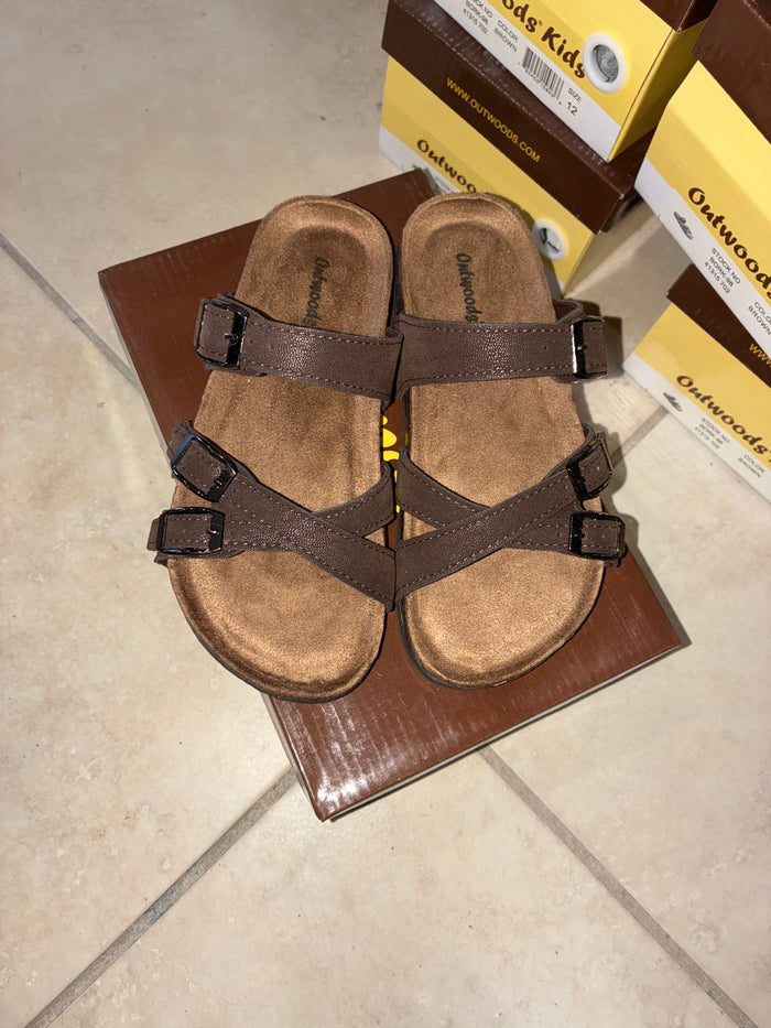 Outwoods Kids Girls Borks Sandals Brown Size 13 NIB NEW