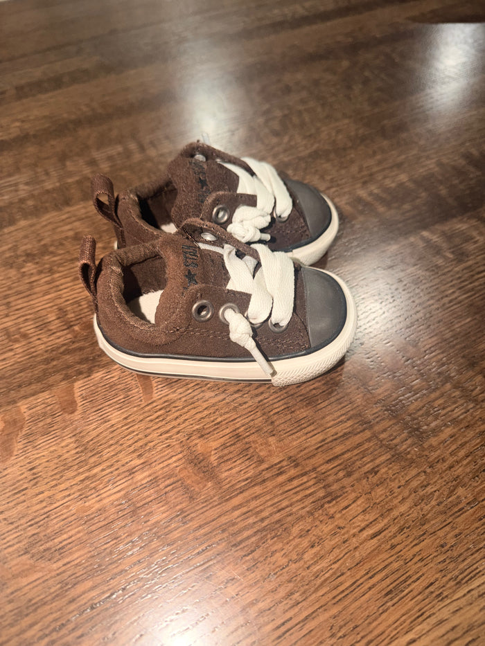 Converse All Star Infant Baby Chuck Taylors Brown & Cream Size 2