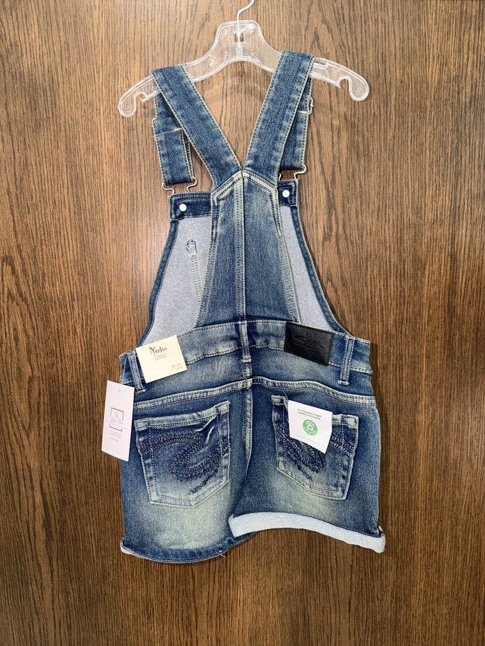 Silver Jeans NWT Girls Nisha Shorts Overalls Size 6X