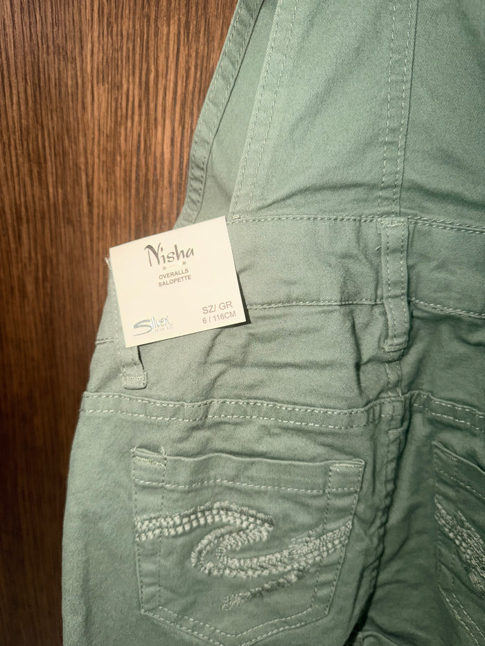 Silver Jeans NWT Girls Nisha Shorts Overalls Size 6x