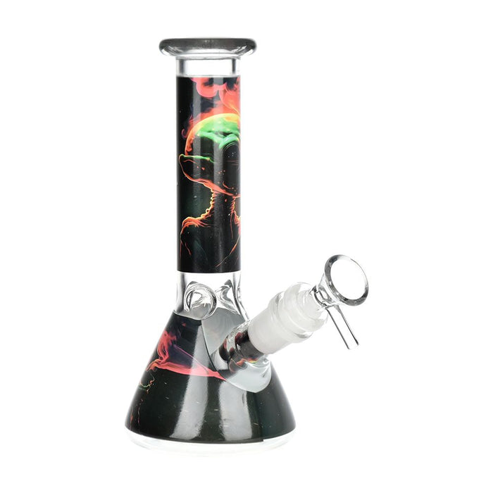 Alien Glass Beaker Bong Smoking Set - 7.75"