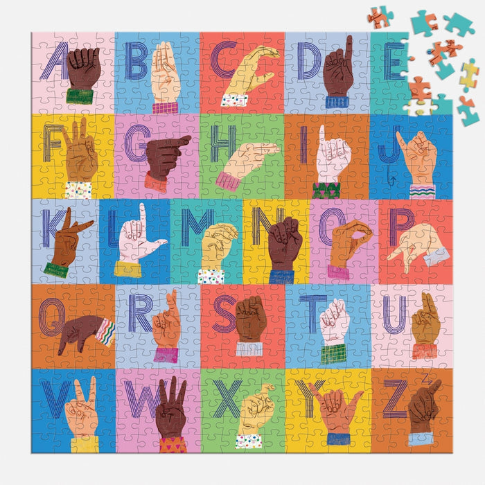 American Sign Language Alphabet 500 Piece Family Puzzle Puzzles Sarah Walsh