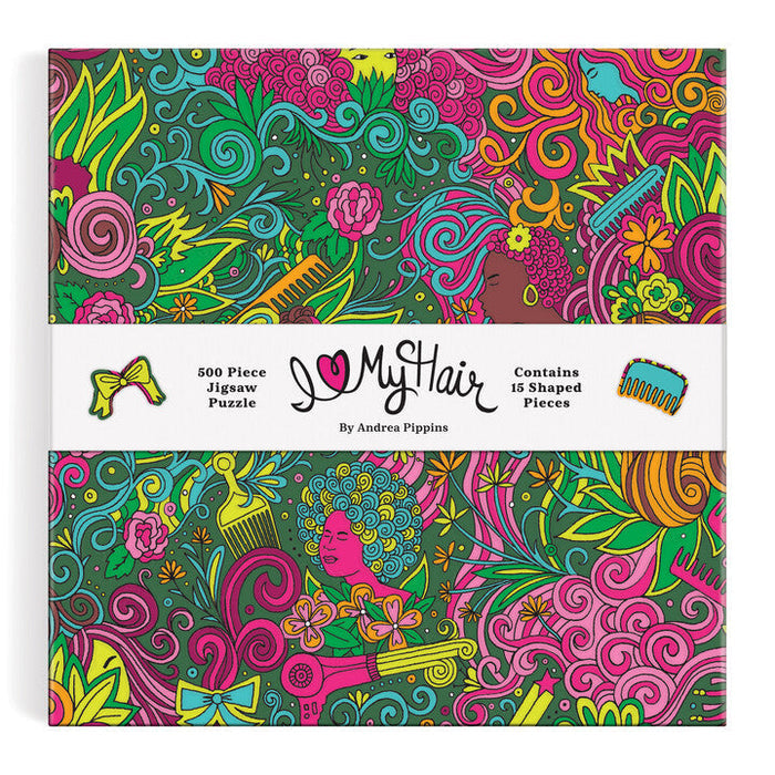 Andrea Pippins I Love My Hair 500 Piece Puzzle with Shaped Pieces Puzzles Andrea Pippins