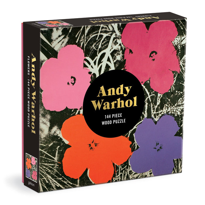 Andy Warhol Flowers 144 Piece Wood Puzzle Galison