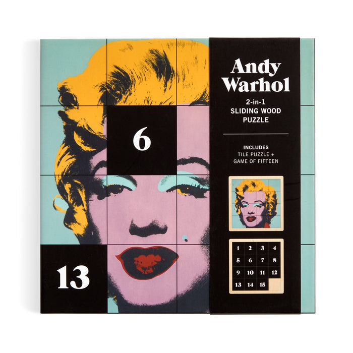 Andy Warhol Marilyn 2-in-1 Sliding Wood Puzzle Andy Warhol