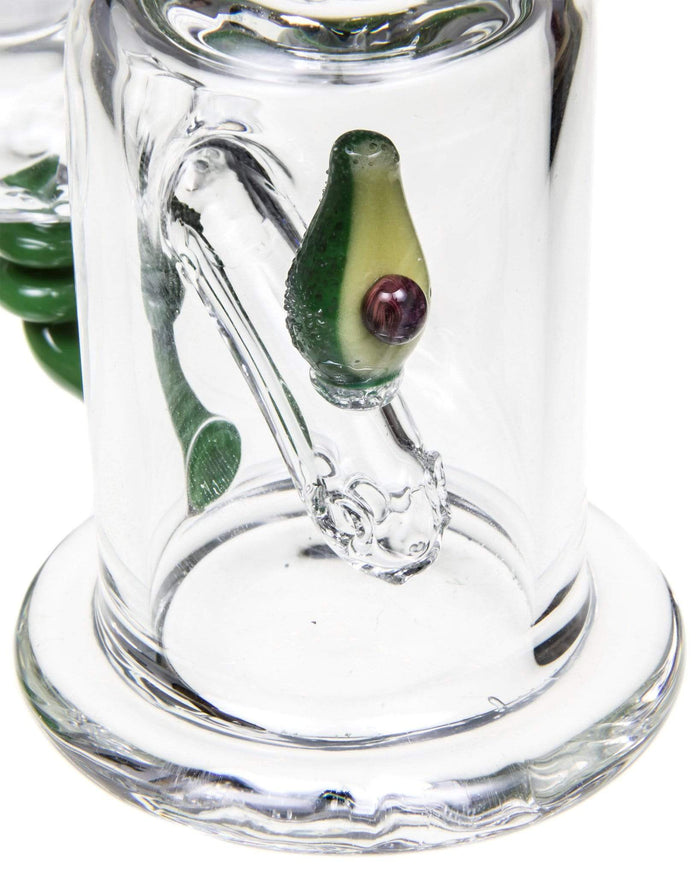 worked glass on fixed downstem