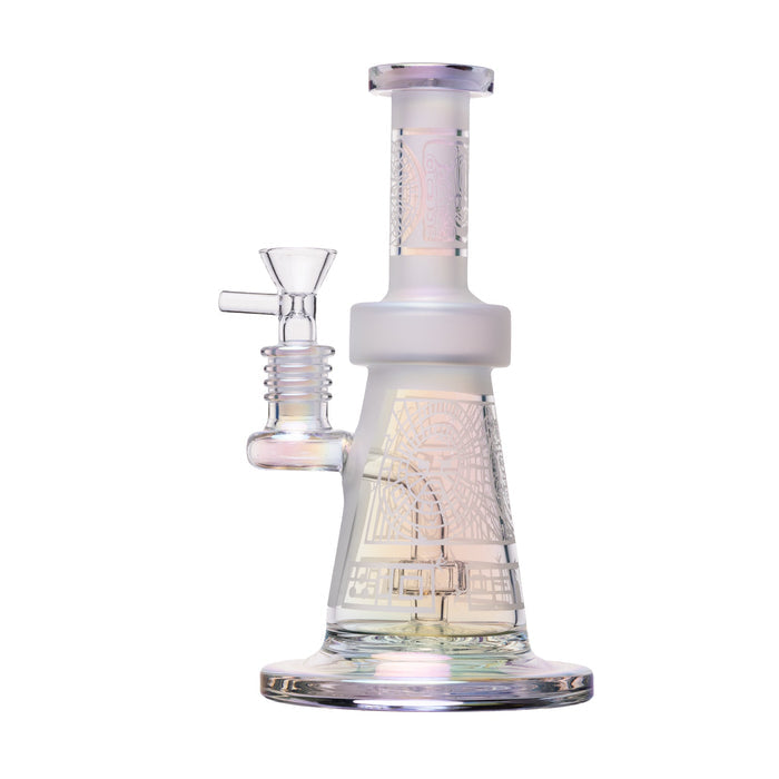 Aztec Sandblasted Glass Water Pipe