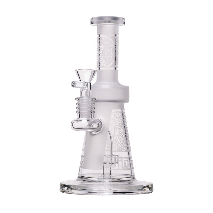 Aztec Sandblasted Glass Water Pipe