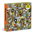 The Barbtropolis Wild Nights 500 Piece Puzzle features a vivid, cartoon-style scene of animals and whimsical creatures in a lush jungle, packaged in a colorful box.