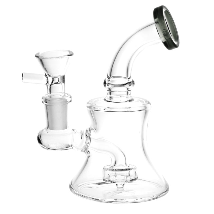 Clear glass mini water pipe with disc percolator