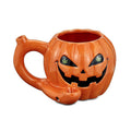 BIG Jack-O'-Lantern Ceramic Pipe Mug Roast & Toast