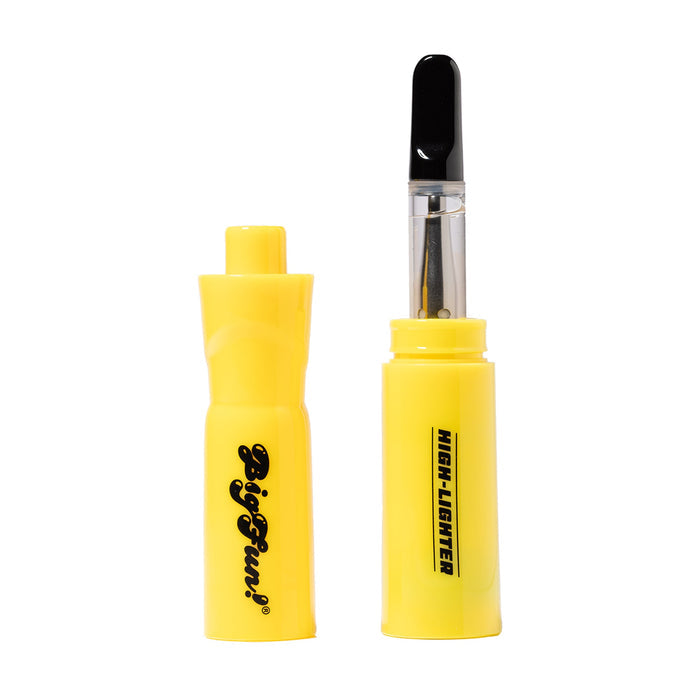 Yellow Marker vape pen with black text on a white background