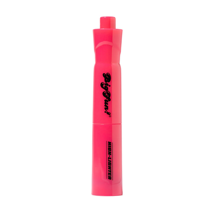 Pink cart battery looks like  marker lighter with black text on a white background