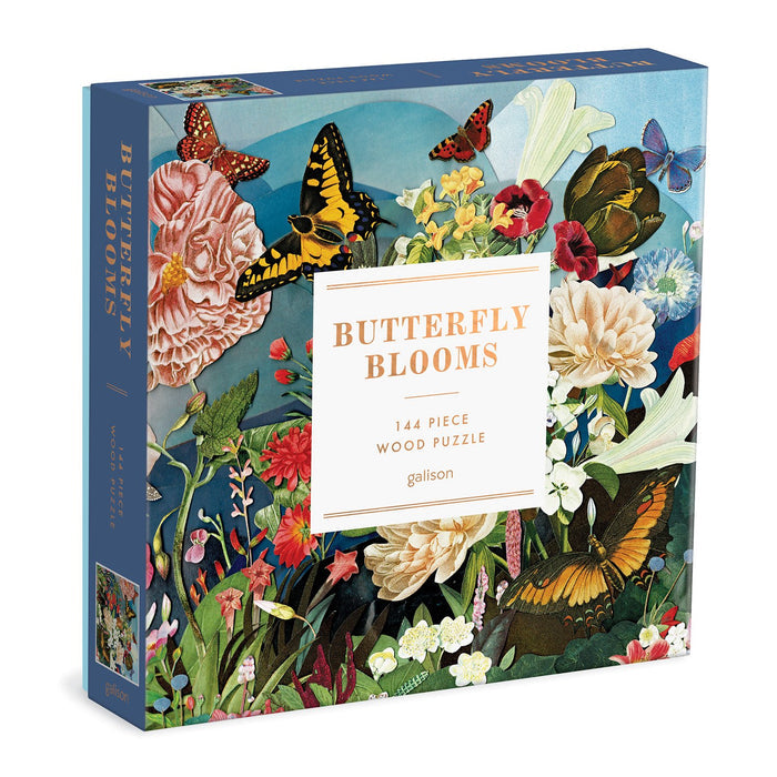 Butterfly Blooms 144 Piece Wood Jigsaw Puzzle Wooden Puzzles Ben Giles