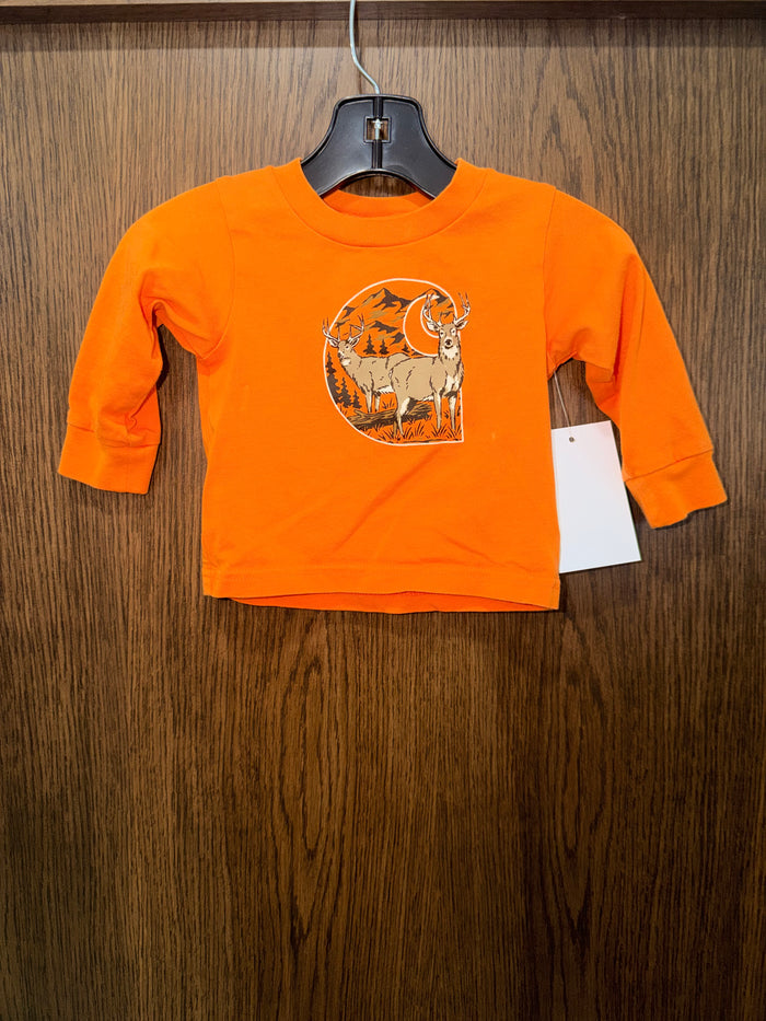 Carhartt Baby Deer Long-Sleeve T-Shirt 3mos 3 Months EUC