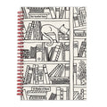 Cat on Bookshelf 6 x 8" Wire-O Journal Journals and Notebooks Galison