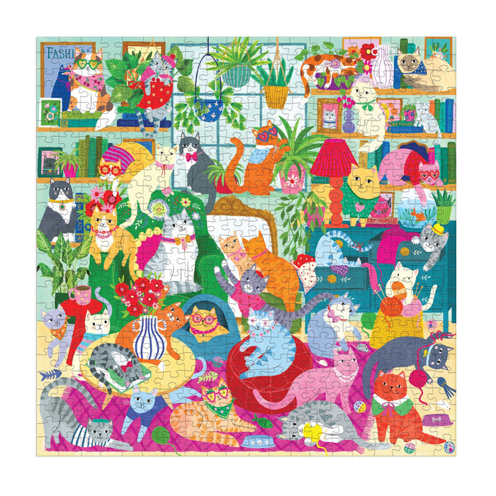 Caturday Afternoon 500 Piece Family Puzzle 500 Piece Puzzles Rebecca Jones